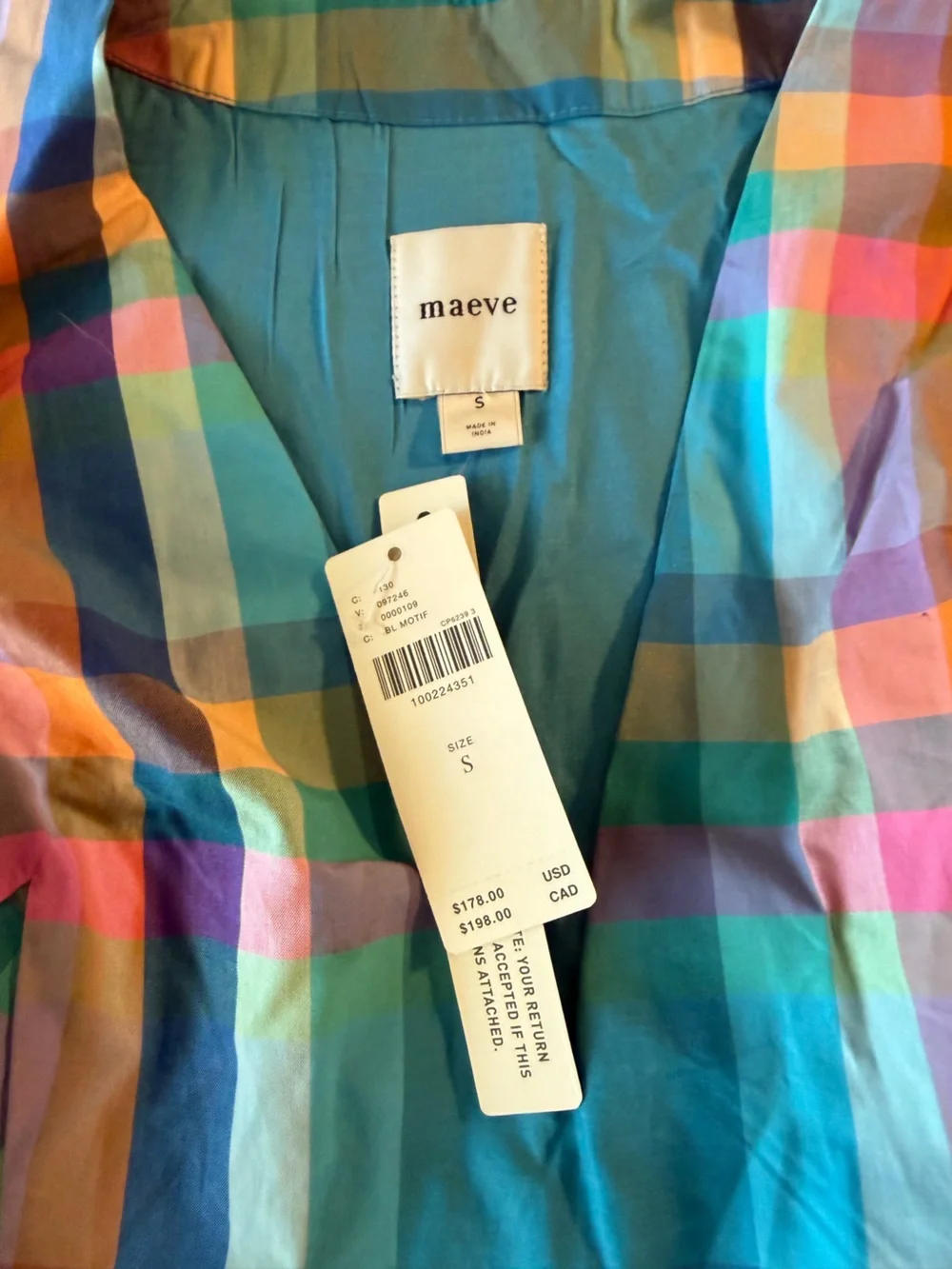 Anthropologie Multicolor Plaid Maxi Dress - Picture 2 of 9